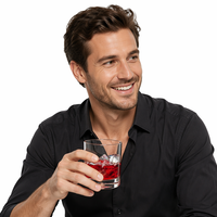 Verres à shot de haute qualité à base épaisse, capacité 201-300 ml, lot de 4 pièces, style classique, pour cadeaux de fête
