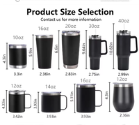 Échantillon Gratuit Personnalisation du Logo Tasse de Voiture Isotherme en Acier Inoxydable 304 de 40oz/30oz avec Cuillère et Poignée Thermique 0-6h