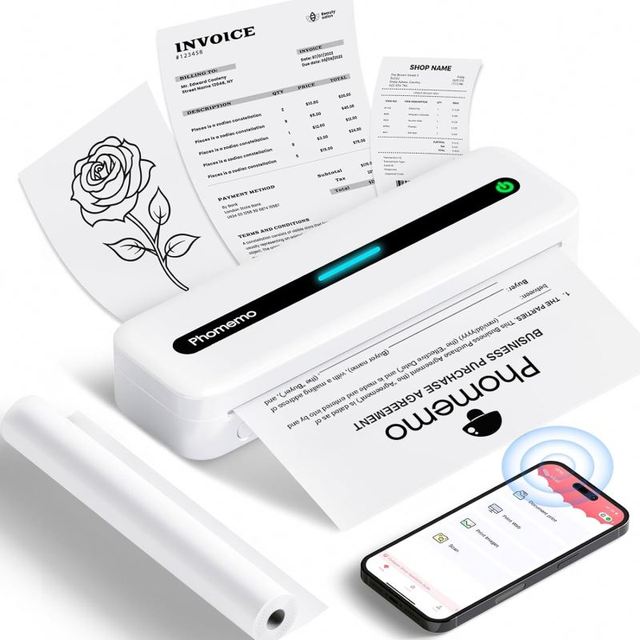 Phomemo M832 Portable A4 Thermal Printer Mini Wireless Mobile Unit Used for Temporary No Ink Required