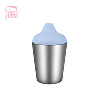 Ensemble d'alimentation pour bébé de haute qualité en acier inoxydable de qualité alimentaire et silicone, biberon mignon pour bébé, gobelet pour enfants