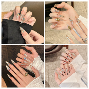 Lujo Ángel Cruz diseño prensa en las <span class=keywords><strong>uñas</strong></span> largo 3D hecho a mano alta calidad acrílico prensa en las <span class=keywords><strong>uñas</strong></span> al por mayor <span class=keywords><strong>uñas</strong></span> postizas reutilizables - Product Image 5