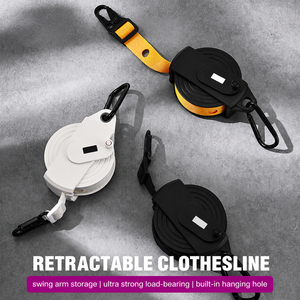 <span class=keywords><strong>Corde</strong></span> <span class=keywords><strong>à</strong></span> <span class=keywords><strong>linge</strong></span> rétractable, robuste pour appartement, intérieur et <span class=keywords><strong>extérieur</strong></span>, avec <span class=keywords><strong>enrouleur</strong></span> pour séchage de <span class=keywords><strong>linge</strong></span> sous la douche - Product Image 2