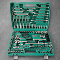 Ensemble d'outils mécaniques professionnels de 172 pièces, jeu de clés à douilles en acier au chrome-vanadium, jeu de cliquet à 72 dents pour la réparation automobile