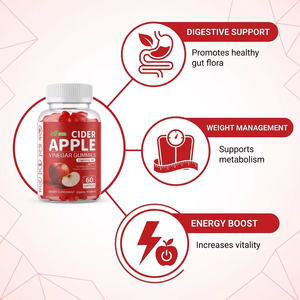 Beauty Apple Cider Vinegar Vitamin Gummies Gut Metabolism Vitality Support Custom OEM ODM Private Label <b>Gummy</b> <b>Candy</b> - Product Image 2