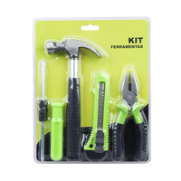 Combinaison manuelle en acier au carbone tournevis marteau ruban utilitaire ensemble de réparation domestique étui rigide OEM personnalisable pour les réparations à domicile
