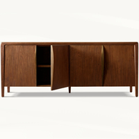 Mobilier design rétro de salon premium Buffets en bois de noyer naturel Armoires de buffet