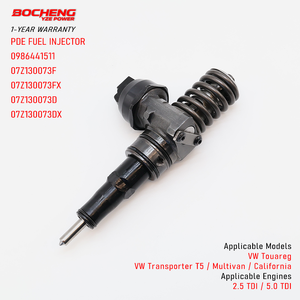 Inyector de Combustible Diésel 0986441511, Boquilla de Bomba 0986441561, Inyector Unitario PDE 0414720260 para VW T5 Transporter Touareg 2.5 5.0 TDI - Product Image 1