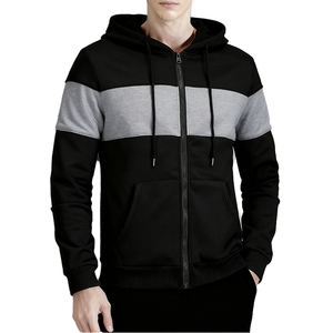 เสื้อฮู้ดดี้และเสื้อสเวตเชิ้ตผ้าฝ้าย 100% คุณภาพสูง แบบสวมใส่สบาย ทรงหลวมสำหรับผู้ชาย  ถักทออย่างดี ย้อมสีพื้น ซิปหน้า - Product Image 1