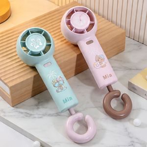 Mia <b>Mini</b> Handheld <b>Fan</b> 5W <b>USB</b> Rechargeable Foldable With Hook For Outdoor Use - Product Image 1
