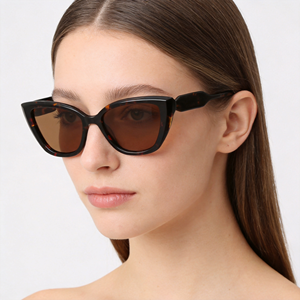 Gafas de sol de ojo de gato para mujer, montura completa de tortuga, protección UV400, protección solar, para adultos, en stock, gafas de sol de acetato - Product Image 1
