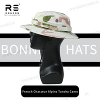 Chapeau de pêcheur français Chasseur Alpins Tundra Camouflage Bonnie Hat NYCO 50/50 Rip-stop Nylon Coton Tissu tactique Mil-spec WR NIR