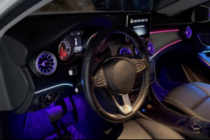 Éclairage d'ambiance W117 pour Mercedes-Benz CLA GLA W156 2013-18, éclairage LED RGB pour tableau de bord intérieur de voiture - Product Image 6