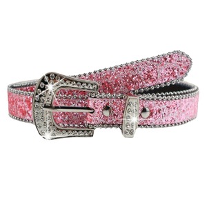 Cintura sottile in lega con strass per donna, decorazione alla moda con paillettes, versatile stile europeo americano, lunghezza 105/115 cm, con fibbia. - Product Image 5