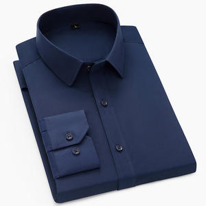 Ohsisa camicia da <span class=keywords><strong>uomo</strong></span> con <span class=keywords><strong>colletto</strong></span> Turn-Down camicia da <span class=keywords><strong>uomo</strong></span> sottile camicia a maniche lunghe di colore puro - Product Image 4