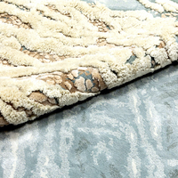 Tapis en soie Tencel de haute qualité, design abstrait de luxe léger, tissé à la main, pour salon et chambre à coucher