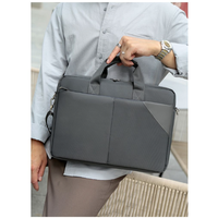 Sac à bandoulière pour ordinateur portable noir, léger, réglable, de grande taille, avec logo personnalisé de haute qualité