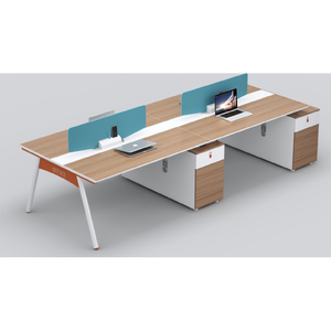 Postazione di lavoro del personale in legno Mobile schedario ufficio Reception a casa tavolo sedia Design Set di mobili per piccoli spazi - Product Image 3