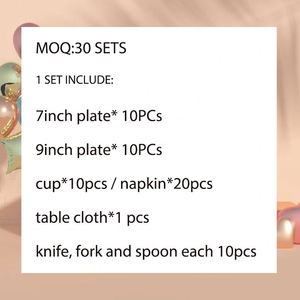 Juego de Platos de Papel para Niños, Diseño de Unicornio, para Cena, Picnic, Aire Libre, Platos y Vasos Desechables, Kits de Artículos para Fiestas - Product Image 6
