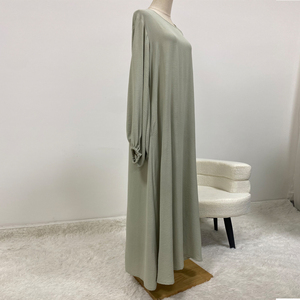 con maniche a sbuffo semplice colore semplice modesto <span class=keywords><strong>donna</strong></span> <span class=keywords><strong>donna</strong></span> <span class=keywords><strong>donna</strong></span> <span class=keywords><strong>donna</strong></span> <span class=keywords><strong>donna</strong></span> <span class=keywords><strong>donna</strong></span> <span class=keywords><strong>donna</strong></span> libera ogni giorno abaya - Product Image 3