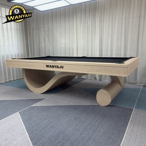 <span class=keywords><strong>Table</strong></span> de billard moderne sur mesure de haute qualité pour usage domestique/commercial, avec pieds en bois massif et plateau en ardoise, convertible 3-en-1 - Product Image 2