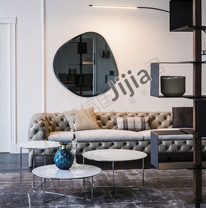 Specchio da Bagno Nordico Ultra Bianco a Parete, Specchio Decorativo per Trucco, <span class=keywords><strong>Ingresso</strong></span> e Corridoio, Specchio di Design - Product Image 4