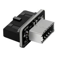 Adaptador USB 3.0 Tipo-E Hembra a Macho de 19 Pines para Conexión Interna a la Placa Base - Divisor Vertical para Tipo C