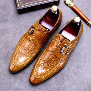 Zapatos Brogue de Cuero Vacuno Genuino para Hombre - Estilo Retro de Caballero, Negocios, Punta Lisa, para Comercio Exterior - Product Image 1