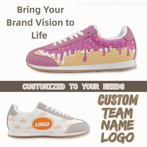 2026 New Men's Casual <strong>Ice</strong> <strong>Cream</strong> Sneakers featuring Drip Print, OEM Custom Men's Casual Walking <strong>Shoes</strong> | FN112A-26007106-014 - Product Image 1