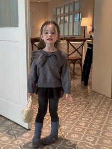 Meisjes Herfst Winter Trui 2025 Nieuwe Stijl Koreaanse Stijl Baby Meisjes Top Stijlvolle Lange Mouwen Gebreide Kinderkleding - Product Image 4