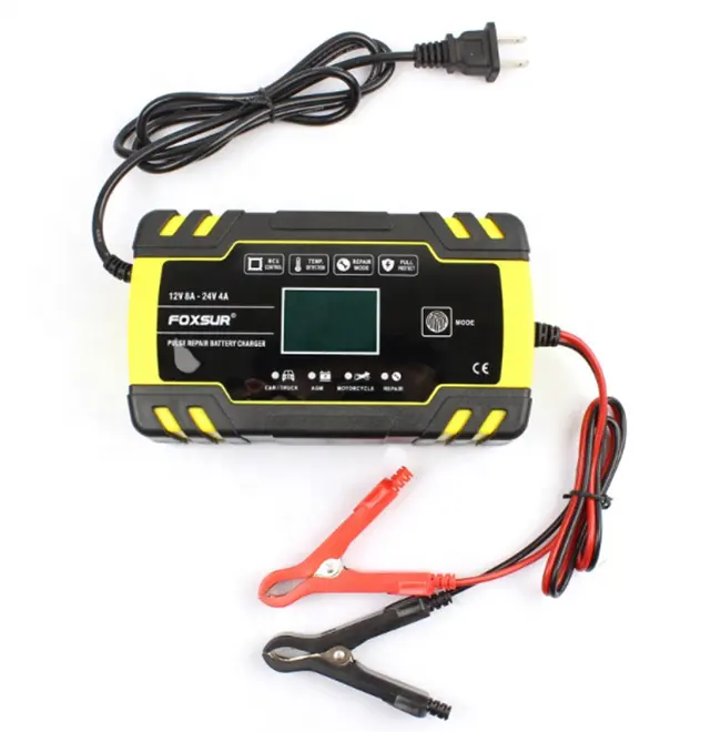 Universal Battery Repair Type Charger 12V/24V EU US UK Plugs Battery Charger For Car Motorcycle Accessories