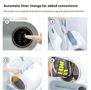 ChongxinIOT <span class=keywords><strong>Bac</strong></span> à litière intelligent autonettoyant pour <span class=keywords><strong>chat</strong></span> de 65 l, élimination automatique des odeurs, contrôle par application Wi-Fi, toilette automatique pour <span class=keywords><strong>chat</strong></span> - Product Image 2