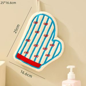 Lindo Guante de Cocina Colgante con Diseño de Dibujos Animados, Toalla de Mano Gruesa Absorbente Sin Pelusas para Inodoro, Toallita Infantil con Logotipo Personalizado - Product Image 2