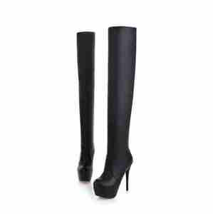 Nouvelles bottes pour femmes, sexy, à talons hauts, longues, au-dessus du genou, style cavalier, pour pole dance, vente en gros - Product Image 1