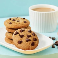 Biscuits mous croquants ronds bruns à saveur de chocolat à durée limitée