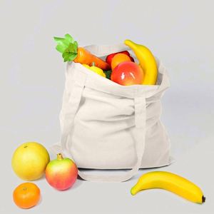 Bolsa de Compras Ecológica Personalizada para Alimentos y Vegetales, con Correa Interior de Algodón Orgánico Lavable, Bolsa de Supermercado de Lona - Product Image 5