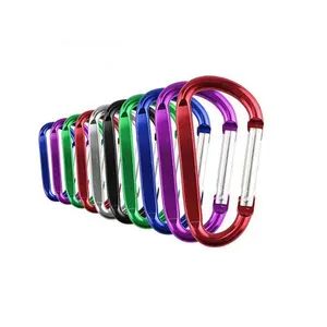 Aluminum Alloy 60 mm Hiking Hook D Shape flat Carabiner