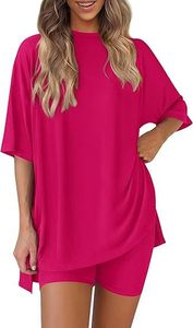 Completo da donna 2 pezzi per il tempo libero, estivo 2026, casual, <span class=keywords><strong>con</strong></span> camicia oversize e pantaloncini da ciclista, coordinato per viaggi in aereo - Product Image 6