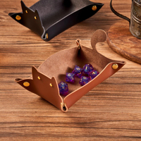 YY Stock PU cuir mignon chat plateau pliable ménage plateau de rangement pour clé pièce changement téléphone portefeuille