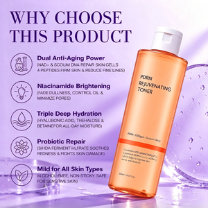 Tonique rajeunissant PDRN avec extraits de plantes à ADN de sodium, hydratation intense, réparation de la barrière cutanée, amélioration de l'élasticité de la peau - Product Image 4