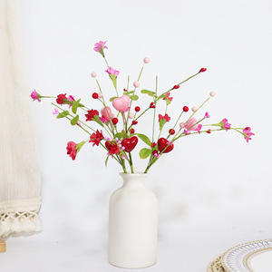 Bouquet de fleurs artificielles DAMAI en papier rouge et rose mélangé, fait main, décoration moderne pour la Saint-Valentin, mariage, fête des mères - Product Image 5