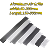 Grille d'aération carrée moderne en aluminium, couvercle rectangulaire couleur bois, installation facile pour sol, extérieur, sous-sol, salon