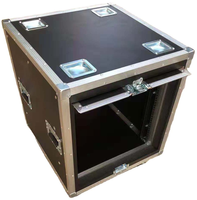 Flight case DJ personnalisé en aluminium 4U 6U 8U 12U avec couvercle coulissant et porte coulissante pour amplificateur réglable
