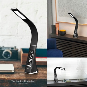 Lampe de bureau LED de lecture flexible avec réveil calendrier température pliable LCD horloge affichage numérique lampes de table de lecture - Product Image 5