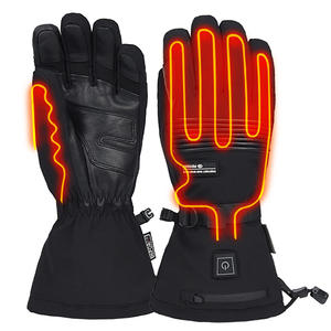 Guantes de cuero de palma para clima frío, pantalla táctil, esquí, guantes calefactables de alta calidad, 7,4 V, guantes personalizados para motos de nieve, impermeables - Product Image 2