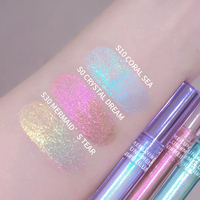 En gros : Enlumineur, Eyeliner, Fard à paupières liquide végétalien, à paillettes lisses, haute pigmentation, effet scintillant, caméléon, métallique, lumineux, clair et foncé