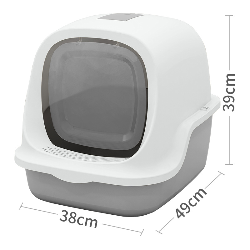 High Quality Sifter Plastic Arenero Para Gatos Hooded Blue House Cleaning Cat Litter Box