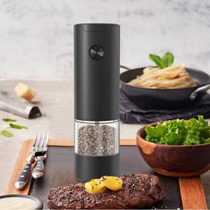 Molinillo Eléctrico de Sal y Pimienta Negro, Recargable, Ajustable en Grosor, Ecológico, de Plástico de Grado Alimenticio - Product Image 3