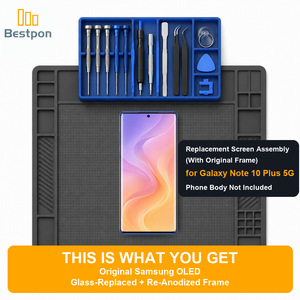 Remplacement pour l'écran du <span class=keywords><strong>Samsung</strong></span> <span class=keywords><strong>Galaxy</strong></span> <span class=keywords><strong>Note</strong></span> <span class=keywords><strong>10</strong></span> Plus 5G, panneau d'origine + verre remplaçable, avec cadre d'origine, grade A - Product Image 2