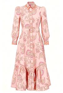 Vestido Largo Estampado <span class=keywords><strong>de</strong></span> Moda Francesa para <span class=keywords><strong>Mujer</strong></span>, Estilo Vacacional, Primavera 2026, Siete Colores - Product Image 4