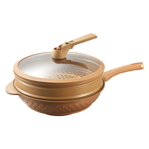 Micro Pressure Clay Wok Non Stick Ceramic Health Preserving Steaming Cooking All In One Household Wok - Product Image 2